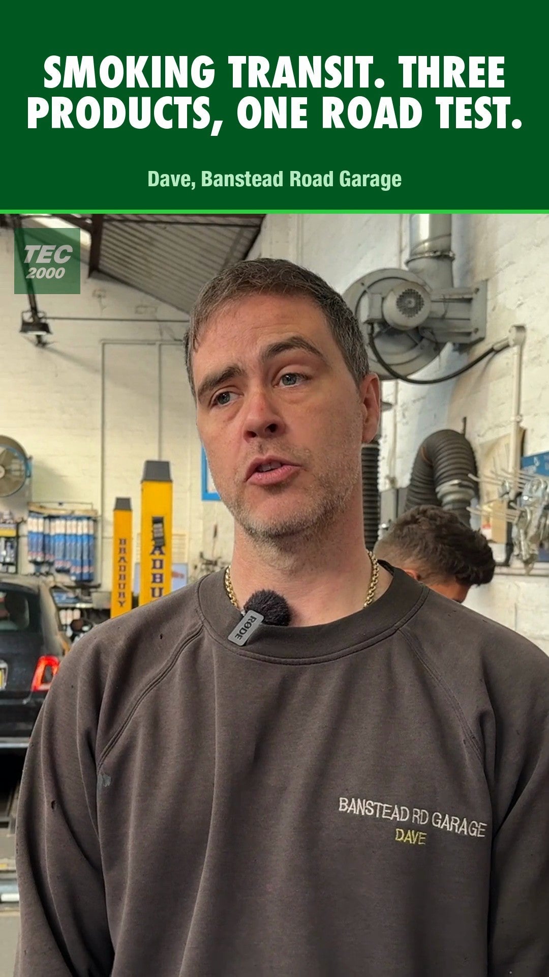 Dave at Banstead Road Garage on a smoking Transit: three products and a road test